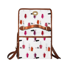 Load image into Gallery viewer, Nail Polish Waterproof Canvas Bag-Brown (All Over Print) (Model 1641)