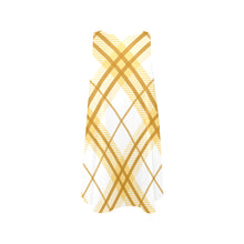 Load image into Gallery viewer, Yellow Plaid Sleeveless A-Line Pocket Dress (Model D57)