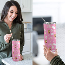 Load image into Gallery viewer, Cat Paw Hand 20oz Tall Skinny Tumbler with Lid and Straw