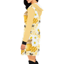 Load image into Gallery viewer, Honey All Over Print Hoodie Mini Dress (Model H27)
