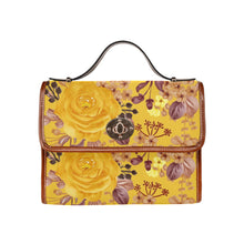 Load image into Gallery viewer, Floral Waterproof Canvas Bag-Brown (All Over Print) (Model 1641)