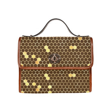 Load image into Gallery viewer, Oh Honey Waterproof Canvas Bag-Brown (All Over Print) (Model 1641)