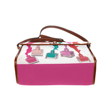 Load image into Gallery viewer, Nail Polish Splash Waterproof Canvas Bag-Brown (All Over Print) (Model 1641)
