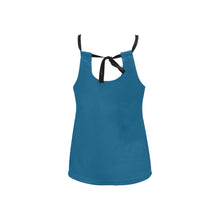 Load image into Gallery viewer, Boho Blue Loose Fit Halter Neck Top (Model T68)