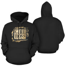 Load image into Gallery viewer, Girl Boss Black Gold All Over Print Hoodie for unisex (USA Size) (Model H13)