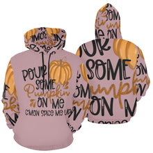 Load image into Gallery viewer, PourSomePumpkinOnMe All Over Print Hoodie for unisex (USA Size) (Model H13)