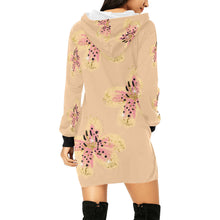 Load image into Gallery viewer, Florals All Over Print Hoodie Mini Dress (Model H27)