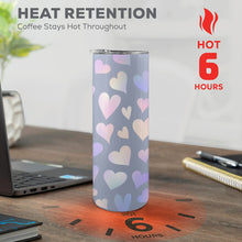 Load image into Gallery viewer, Hearts 20oz Tall Skinny Tumbler with Lid and Straw