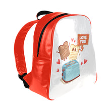 Load image into Gallery viewer, I Love You Toast Backpack Multi-Pockets Backpack (Model 1636)