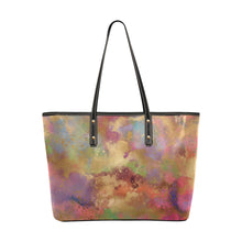 Load image into Gallery viewer, Watercolor Fun Chic Leather Tote Bag (Model 1709)