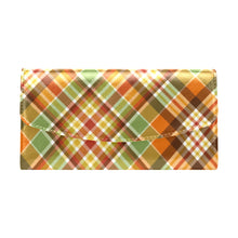 Load image into Gallery viewer, Autumn Plaids Women's Flap Wallet (Model 1707)