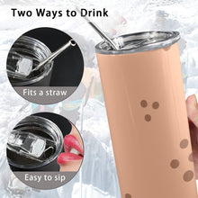 Load image into Gallery viewer, Peach Fuzz Sip 20oz Tall Skinny Tumbler with Lid and Straw