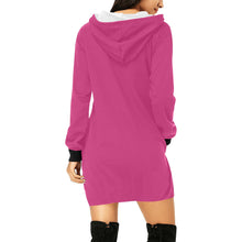 Load image into Gallery viewer, Lips  Love All Over Print Hoodie Mini Dress (Model H27)