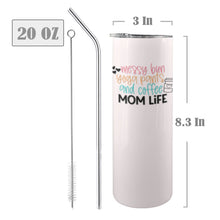 Load image into Gallery viewer, Messy Bun Yoga Pants 20oz Tall Skinny Tumbler with Lid and Straw