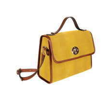 Load image into Gallery viewer, Yellow Paint Waterproof Canvas Bag-Brown (All Over Print) (Model 1641)
