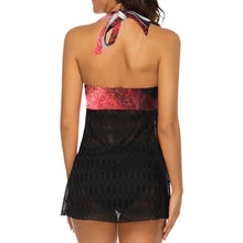 Load image into Gallery viewer, red-powder-explosion Women's Swim Dress (Model S12)