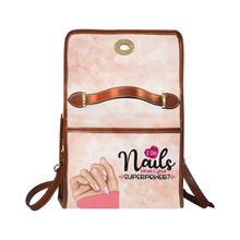 Load image into Gallery viewer, Nails Superpower Waterproof Canvas Bag-Brown (All Over Print) (Model 1641)