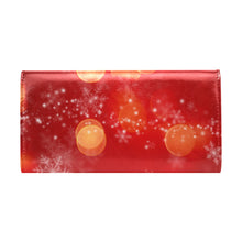 Load image into Gallery viewer, Winter Red Women's Flap Wallet (Model 1707)