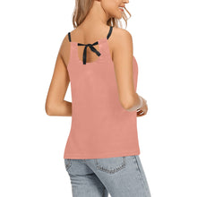 Load image into Gallery viewer, Leaves Pink Loose Fit Halter Neck Top (Model T68)