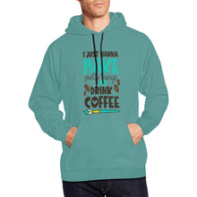 Load image into Gallery viewer, Make Pretty Things and Drink Coffee All Over Print Hoodie for Unisex (USA Size) (Model H13)