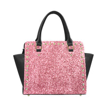 Load image into Gallery viewer, Pink Glitter Rivet Shoulder Handbag (Model 1645)