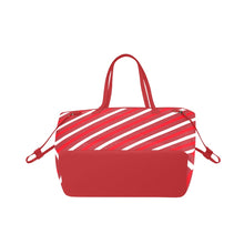 Load image into Gallery viewer, Red Stripes Clover Canvas Tote Bag (Model 1661)