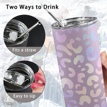 Load image into Gallery viewer, Animal iridescent 20oz Tall Skinny Tumbler with Lid and Straw