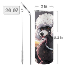Load image into Gallery viewer, Poodle 20oz Tall Skinny Tumbler with Lid and Straw