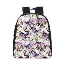 Load image into Gallery viewer, Floral Goth School Backpack (Model 1601)(Small)