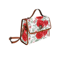 Load image into Gallery viewer, Rose Waterproof Canvas Bag-Brown (All Over Print) (Model 1641)