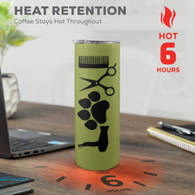 Load image into Gallery viewer, Dog groomer love 20oz Tall Skinny Tumbler with Lid and Straw