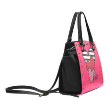 Load image into Gallery viewer, LOVEStripedHeart Rivet Shoulder Handbag (Model 1645)
