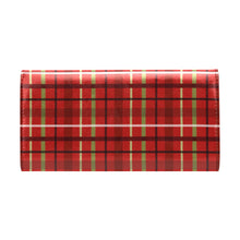 Load image into Gallery viewer, Red Plaid Women's Flap Wallet (Model 1707)