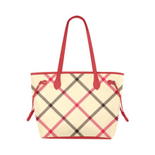 Load image into Gallery viewer, Plaid Red Clover Canvas Tote Bag (Model 1661)