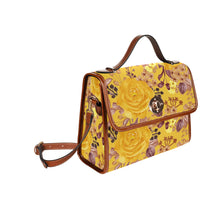 Load image into Gallery viewer, Floral Waterproof Canvas Bag-Brown (All Over Print) (Model 1641)