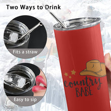 Load image into Gallery viewer, Country Babe 20oz Tall Skinny Tumbler with Lid and Straw