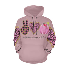 Load image into Gallery viewer, Peace Love Fall All Over Print Hoodie for Unisex Size (USA Size) (Model H13)