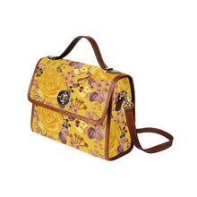 Load image into Gallery viewer, Floral Waterproof Canvas Bag-Brown (All Over Print) (Model 1641)
