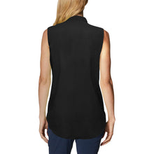 Load image into Gallery viewer, ValentineLeopard Women's Bow Tie V-Neck Sleeveless Shirt (Model T69)