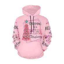 Load image into Gallery viewer, Pink Christmas 2 All Over Print Hoodie for unisex (USA Size) (Model H13)