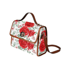 Load image into Gallery viewer, Rose Waterproof Canvas Bag-Brown (All Over Print) (Model 1641)