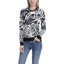 Load image into Gallery viewer, So Wild Women's All Over Print V-Neck Sweater (Model H48)
