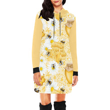 Load image into Gallery viewer, Honey All Over Print Hoodie Mini Dress (Model H27)