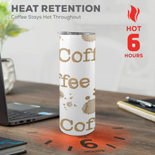 Load image into Gallery viewer, Coffee 20oz Tall Skinny Tumbler with Lid and Straw