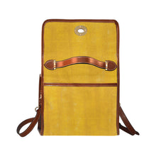 Load image into Gallery viewer, Yellow Paint Waterproof Canvas Bag-Brown (All Over Print) (Model 1641)