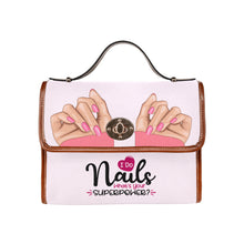 Load image into Gallery viewer, I Do Nails both sides Waterproof Canvas Bag-Brown (All Over Print) (Model 1641)