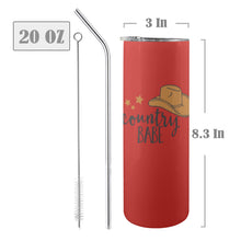 Load image into Gallery viewer, Country Babe 20oz Tall Skinny Tumbler with Lid and Straw