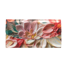 Load image into Gallery viewer, Painted Flowers Women's Flap Wallet (Model 1707)
