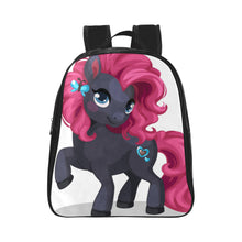 Load image into Gallery viewer, Dark Pony School Backpack (Model 1601)(Small)