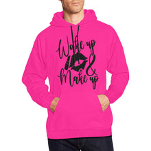 Load image into Gallery viewer, Wake Up Makeup All Over Print Hoodie for unisex (USA Size) (Model H13)